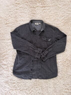 Vans Off The Wall Button-Up Shirt – Kids Large – Gray, great condition